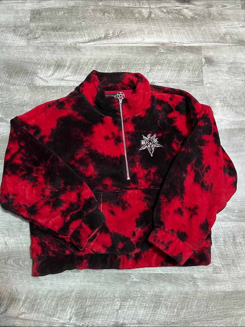Blackcraft Cult red tie dye pullover Sz XL